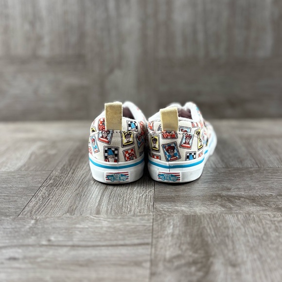 Vans x (Where’s Waldo?) Postage Toddler Size 6.5 Sneakers Shoes All Over Print - Picture 6 of 14